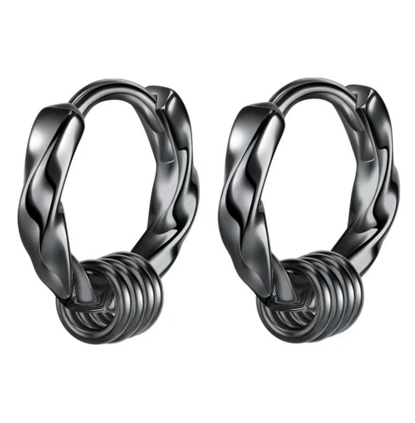 Black earrings - zwarte unisex oorringen - Liefs Jade