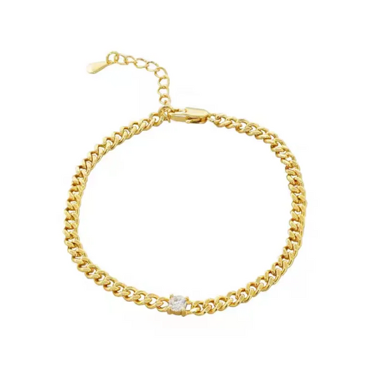 Zirkonia armband - goudkleurige dames armband - Liefs Jade