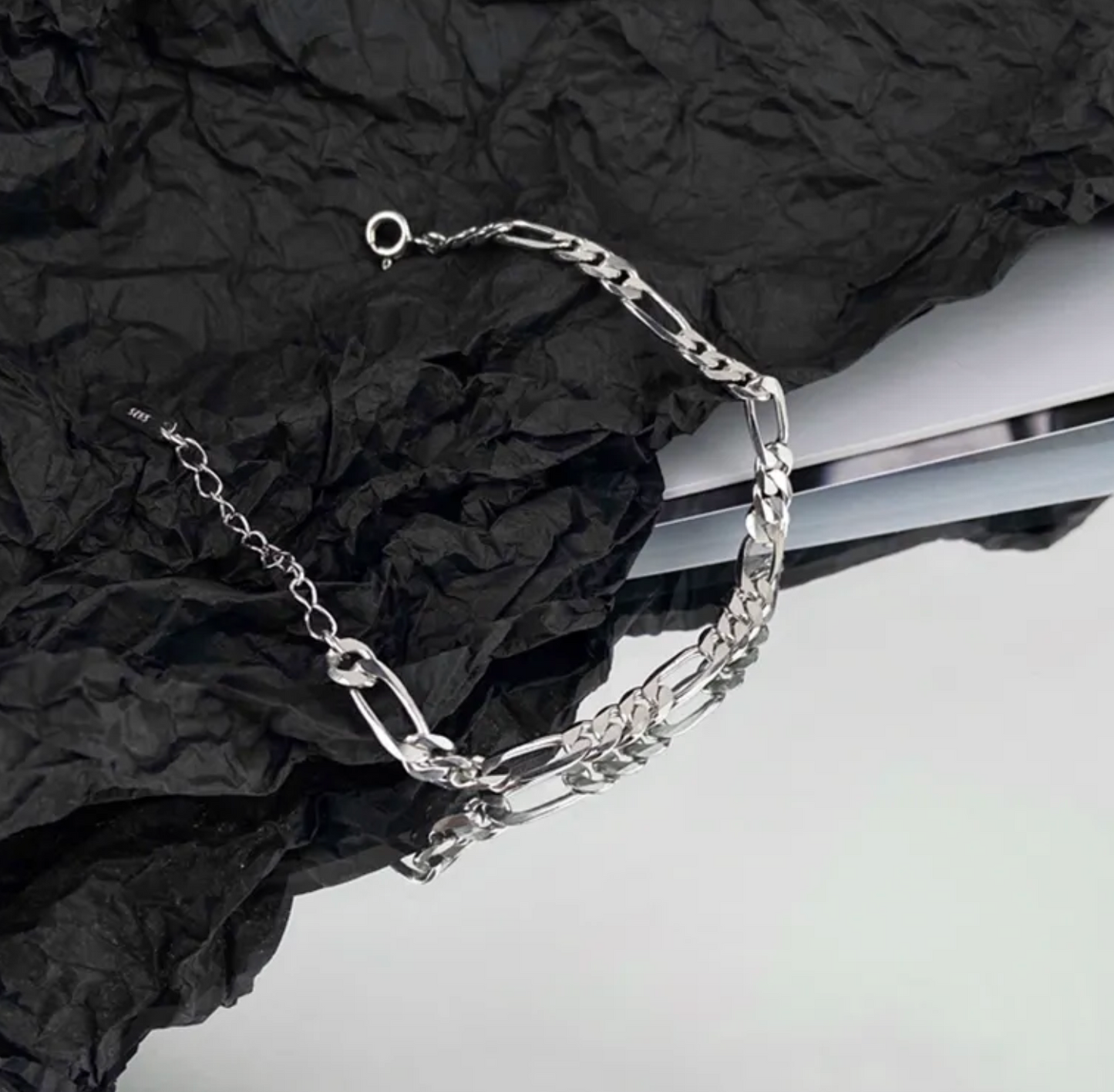 Schakel armband - zilverkleurige dames armband - Liefs Jade