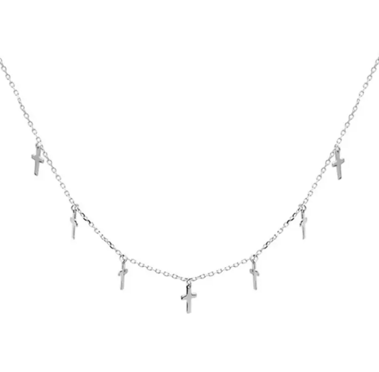 Cross Ketting - zilverkleurige dames ketting - Liefs Jade