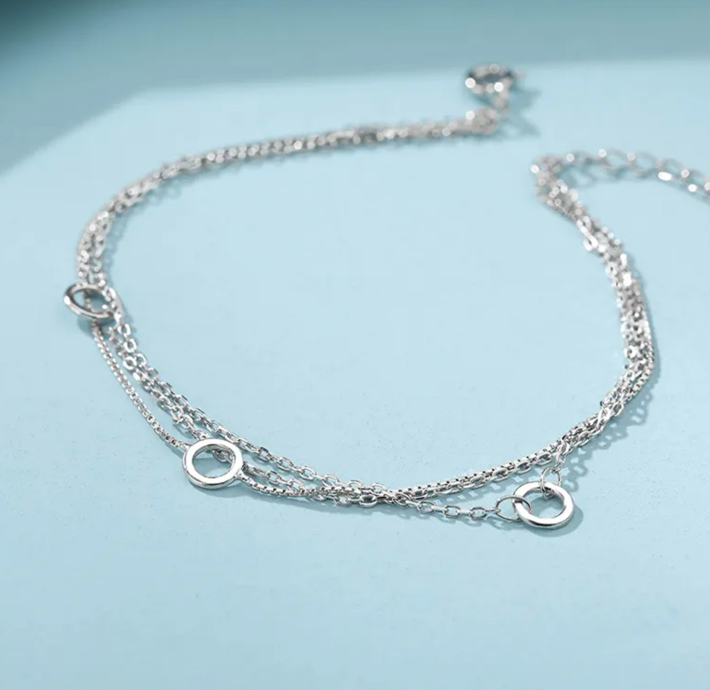 Dubbele armband - zilverkleurig - Liefs Jade