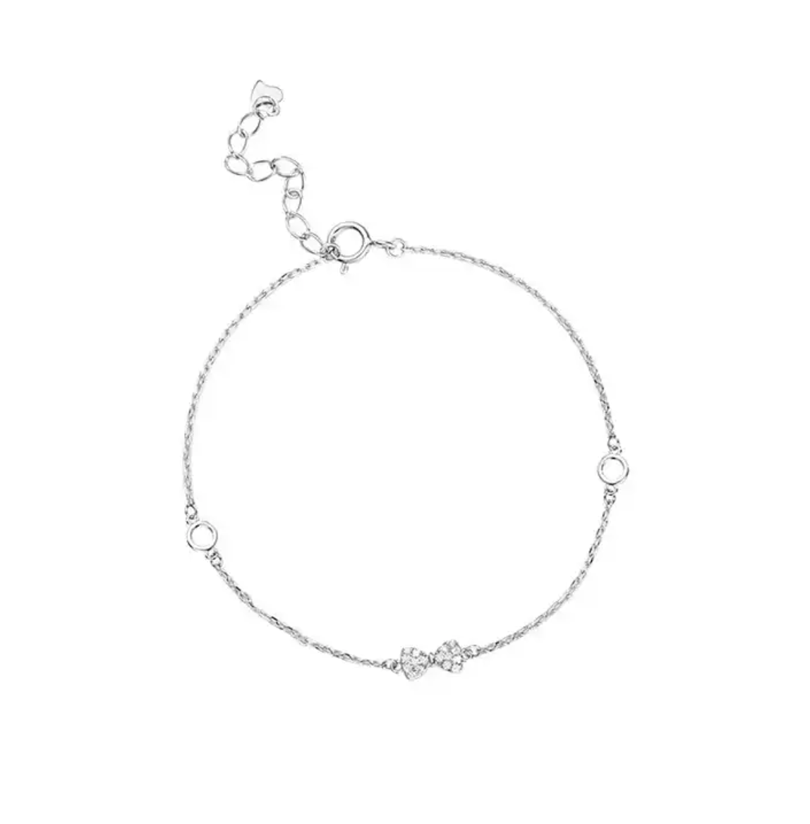 Bow armband - zilverkleurige dames armband - Liefs Jade