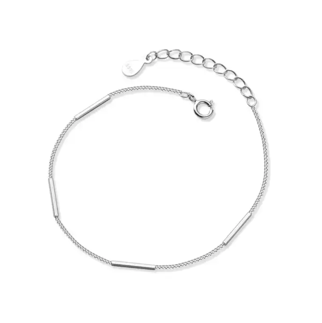 Bar armband - zilverkleurig armbandje - Liefs Jade