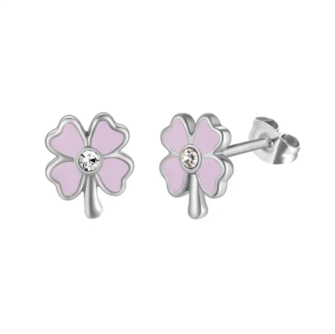 Lucky earrings - roze oorstekers - Liefs Jade