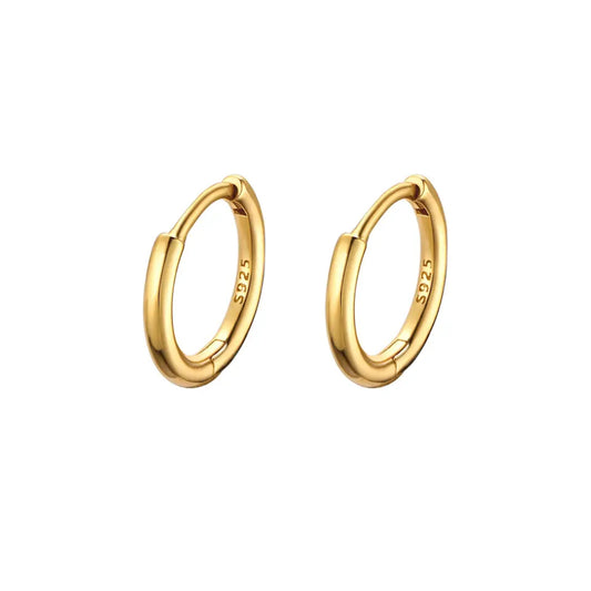 Oorbellen dames – gold plated oorring – 13 mm oorring