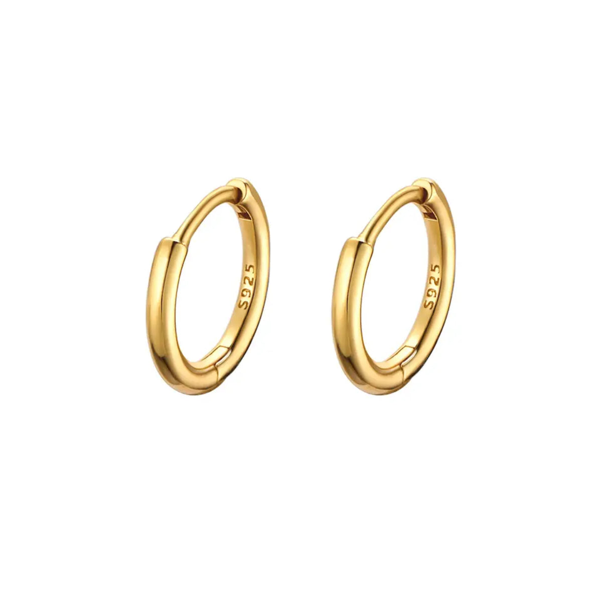 Oorbellen dames – gold plated oorring – 15 mm oorring