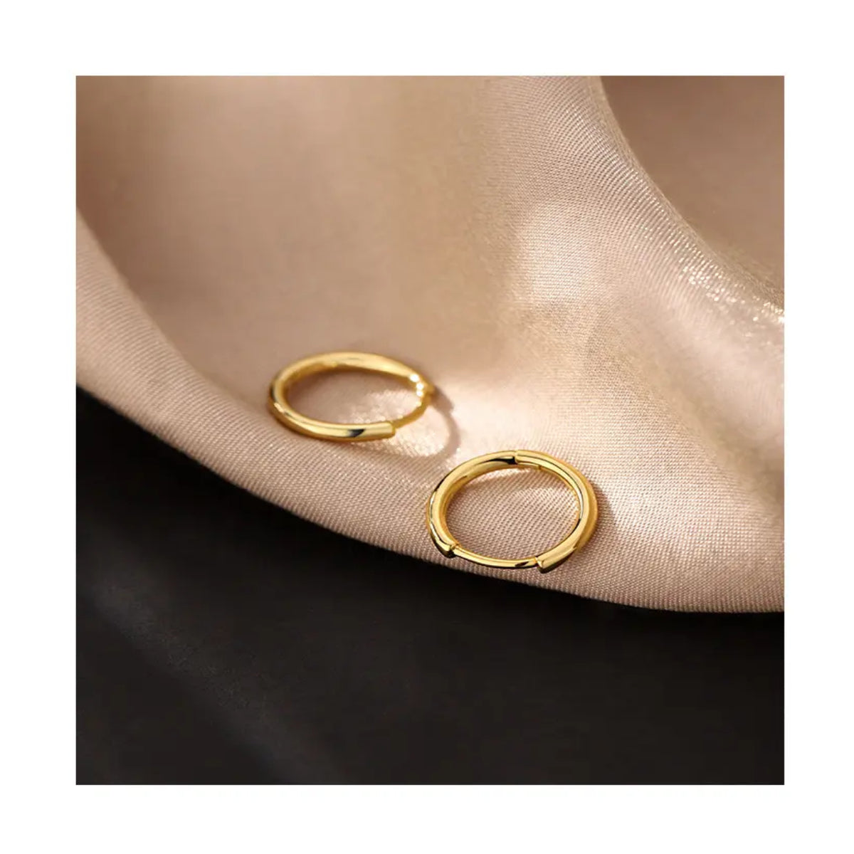 Oorbellen dames – gold plated oorring – 17 mm oorring