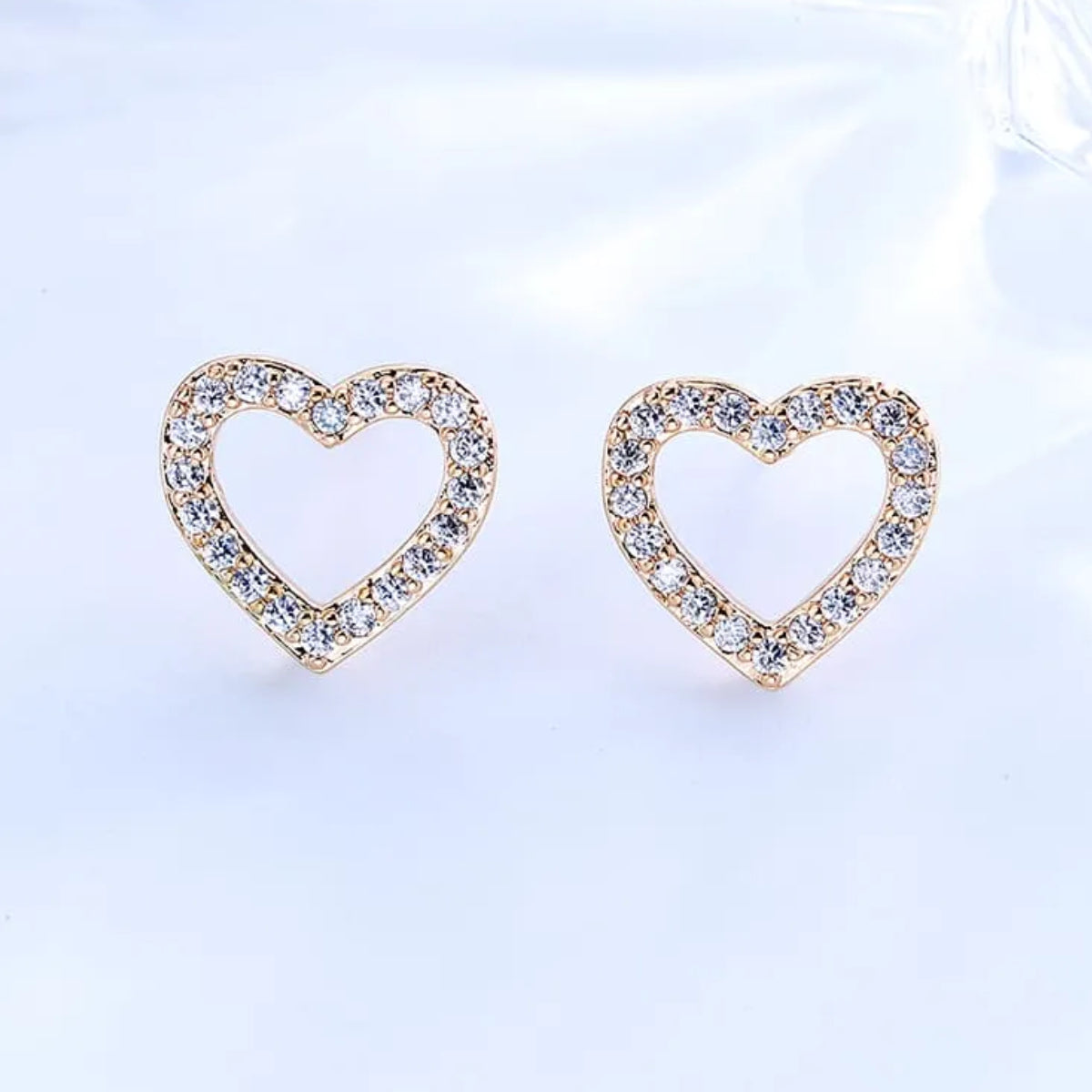 Dames oorbellen – Zirkonia oorbellen multikleur – hartjes oorbel