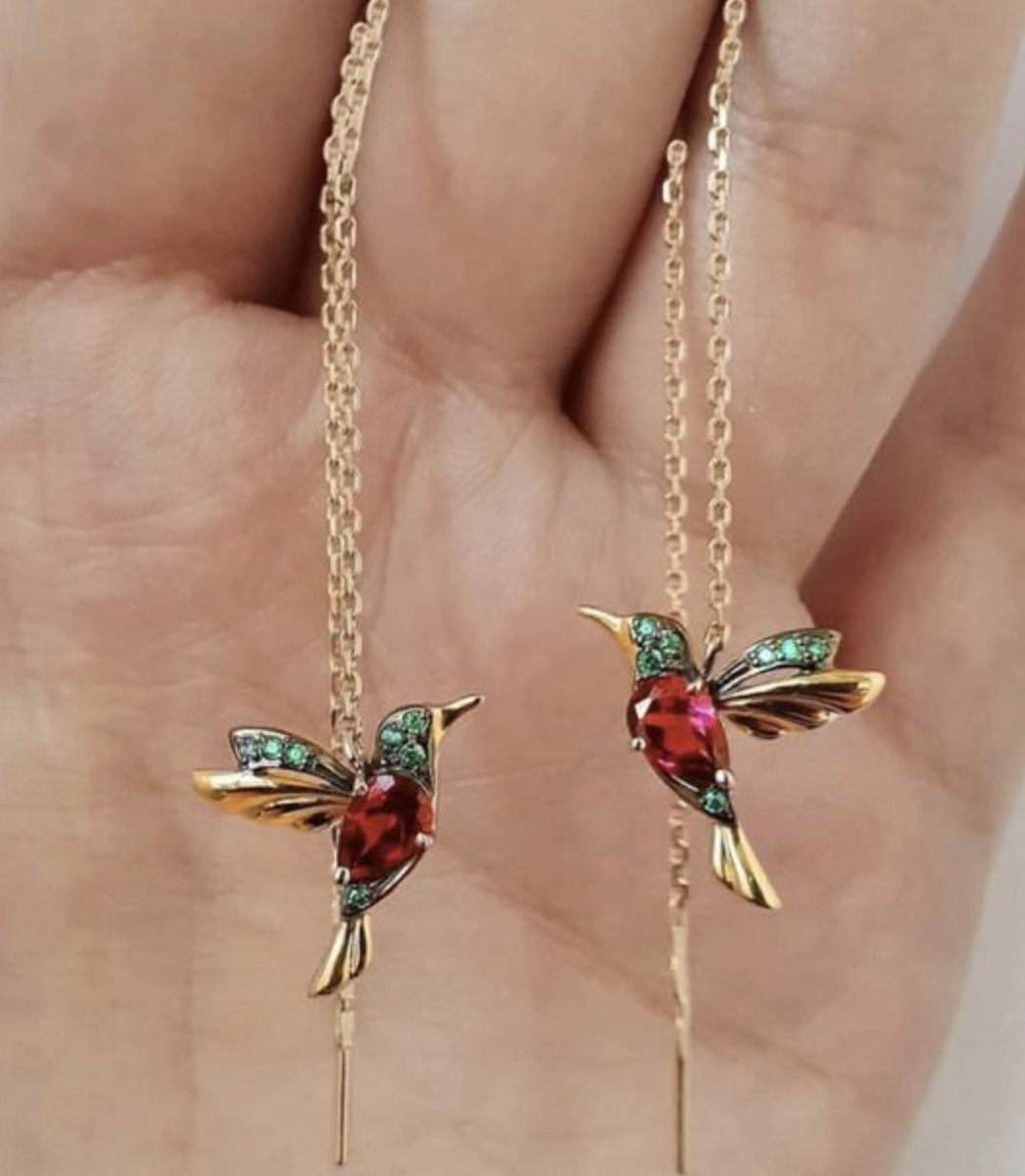 Oorbellen vogel doortrekoorbellen