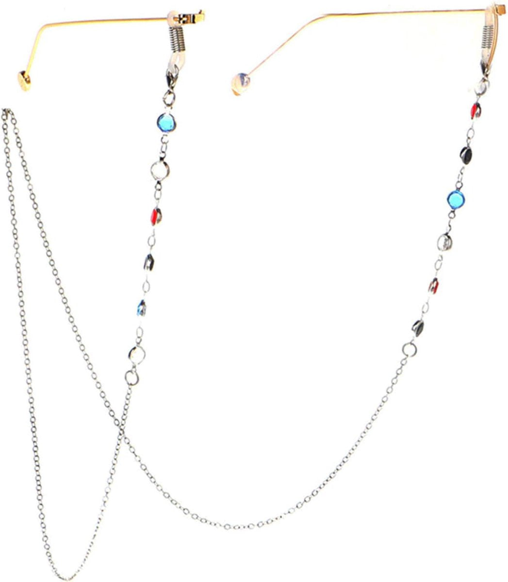 Zonnebril koordje met steentjes