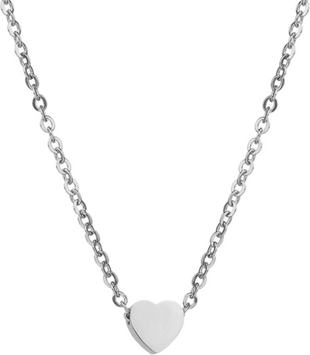 kettinkje met hartje, zilver