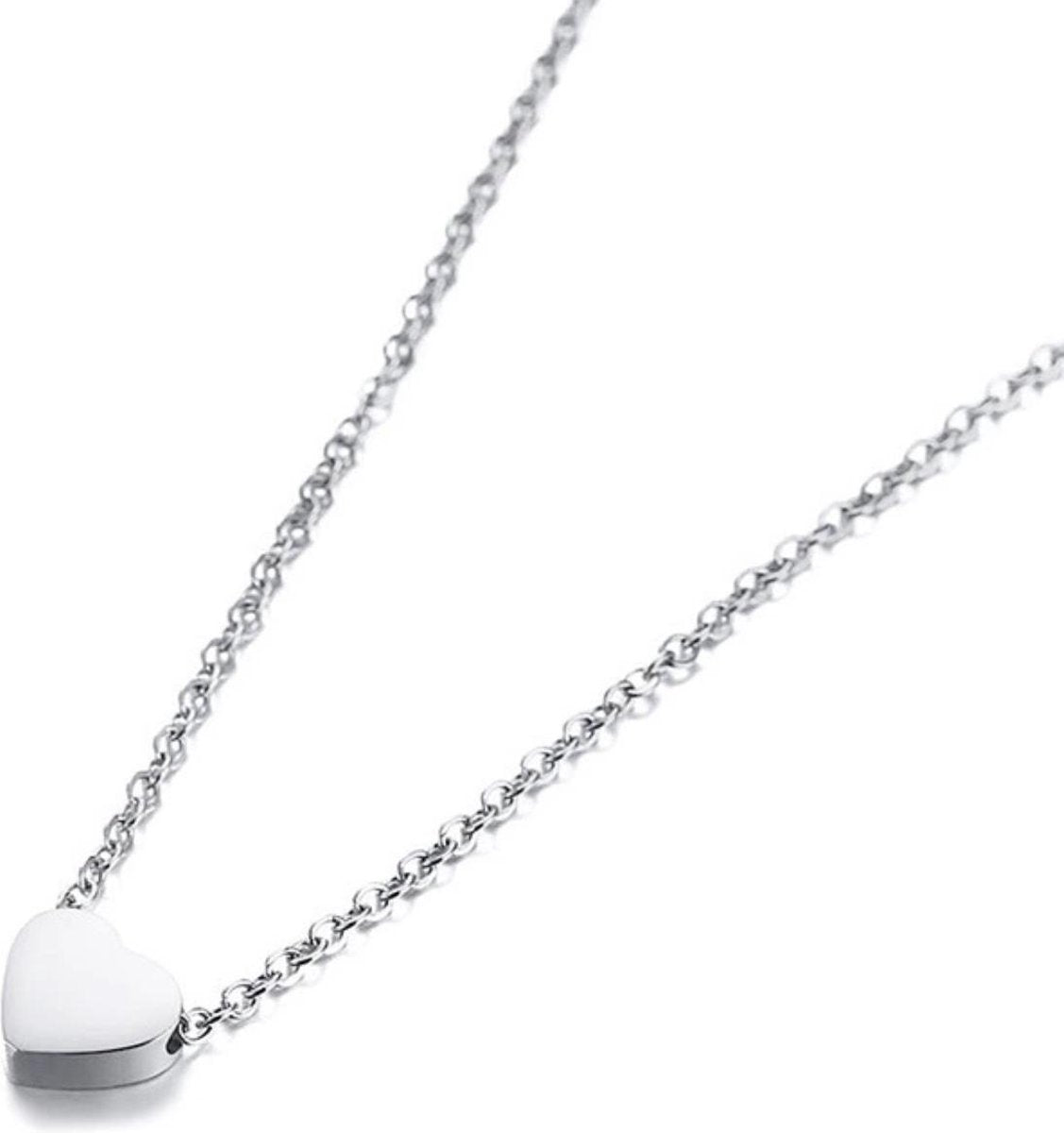 kettinkje met hartje, zilver