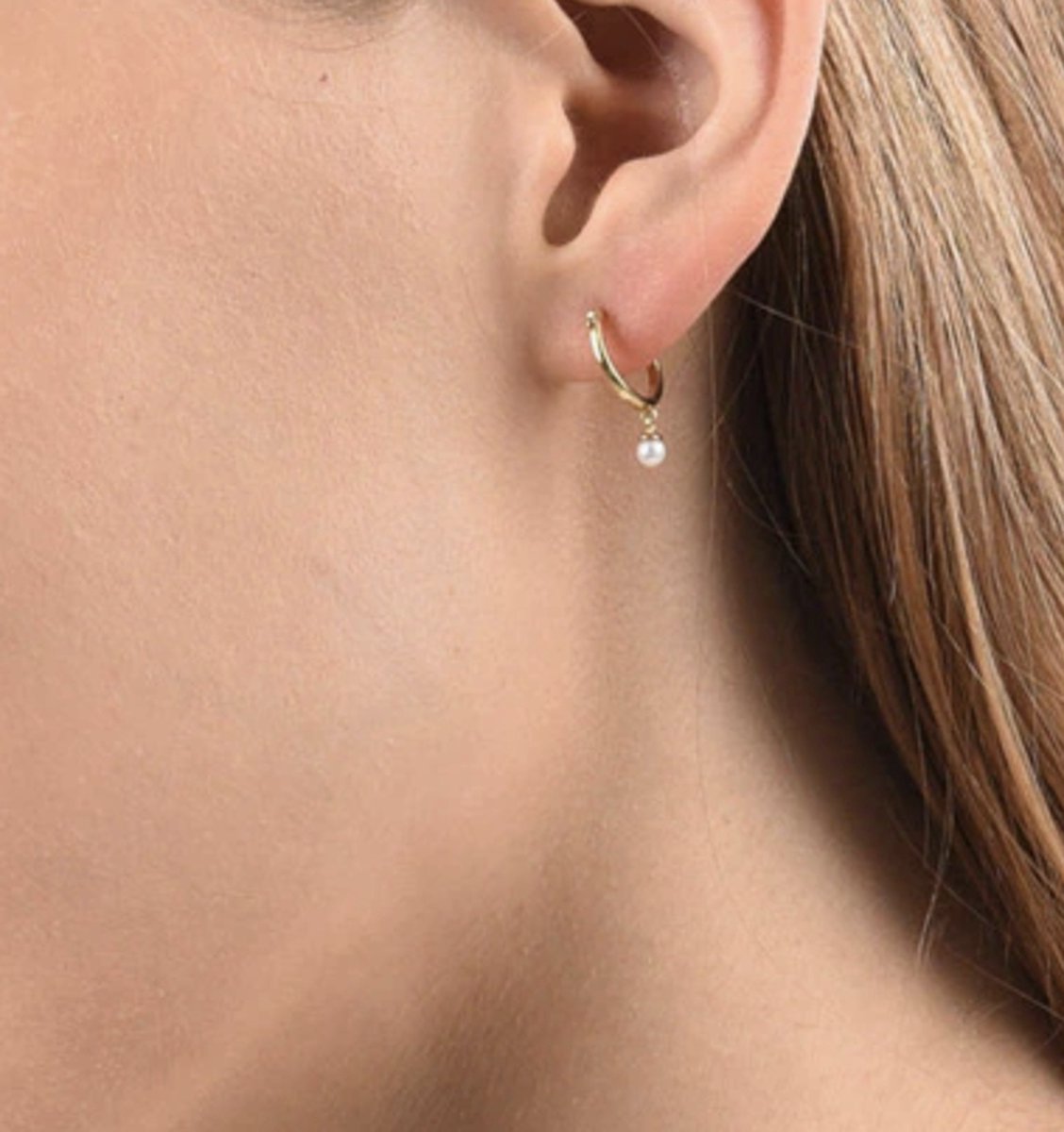 oorbellen met parel, zilver