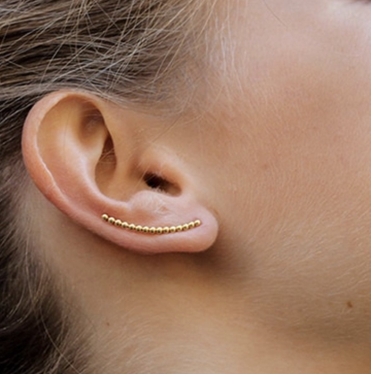 The bar earrings - gouden minimalistische bar oorbellen - Liefs Jade