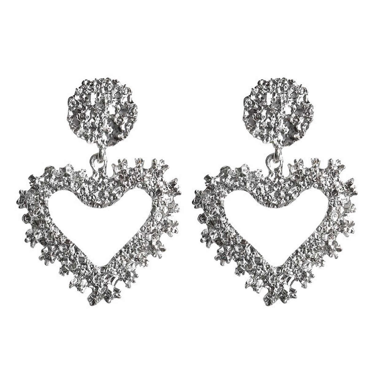 zilver hartjes hanger