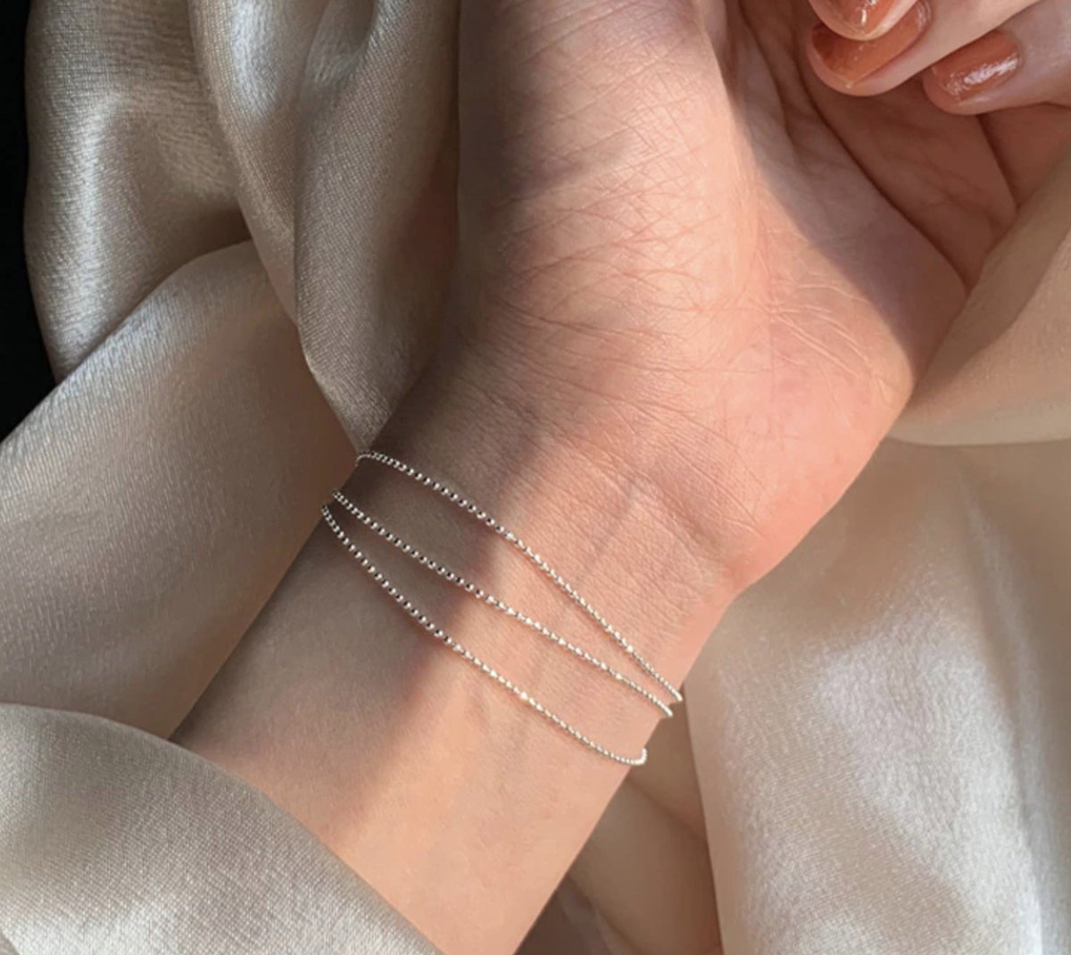 dubbele armband, zilver