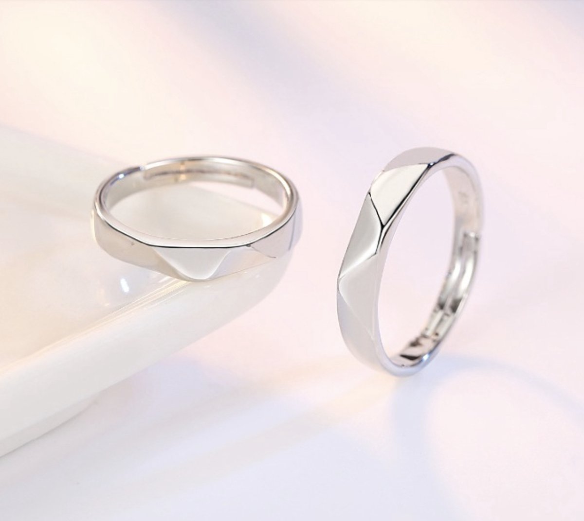 Ringen set dames en heren zilver