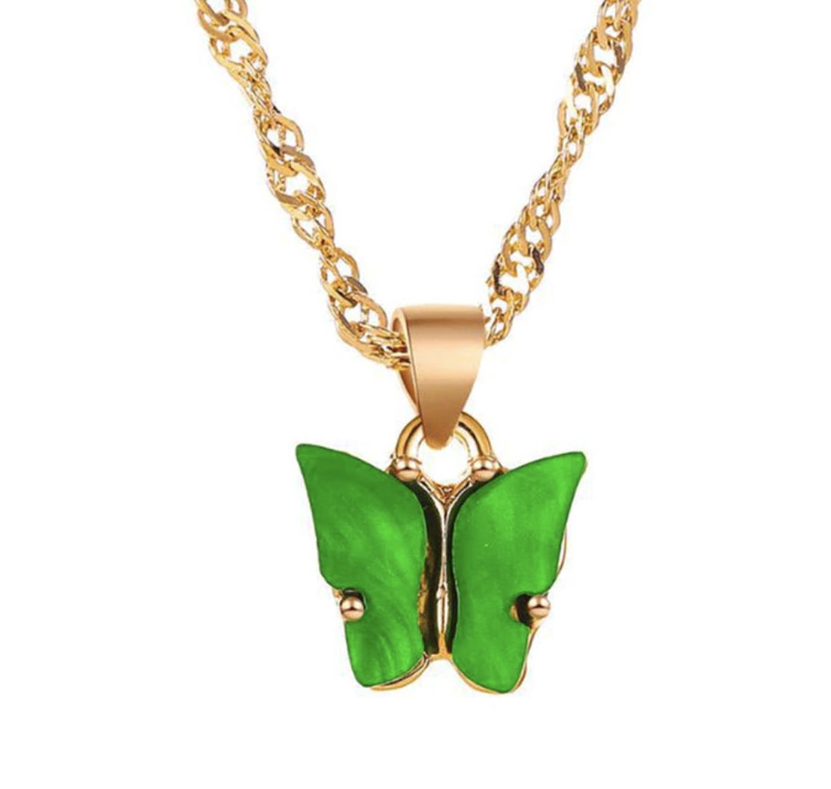 ketting met vlinder, groen