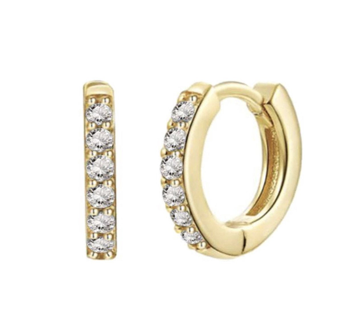 zirkonia oorbellen goud