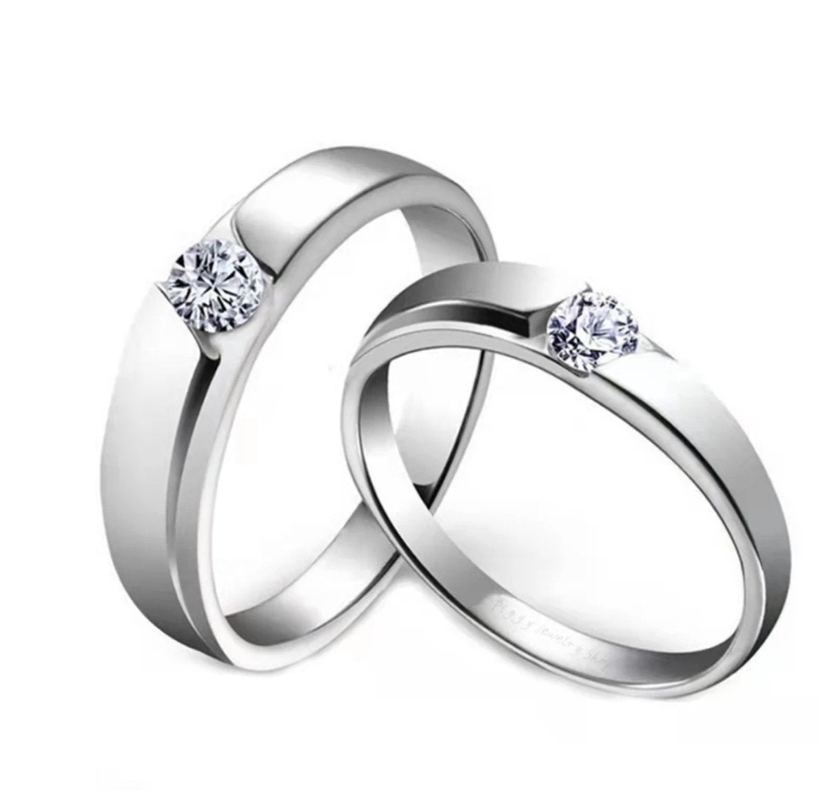 Ringen set dames en heren zilver