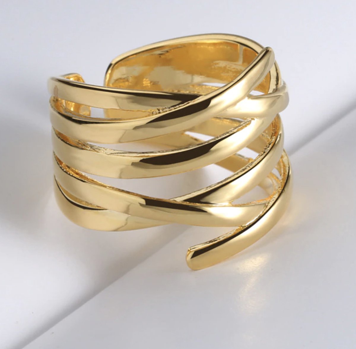 Grote stoere ring goud