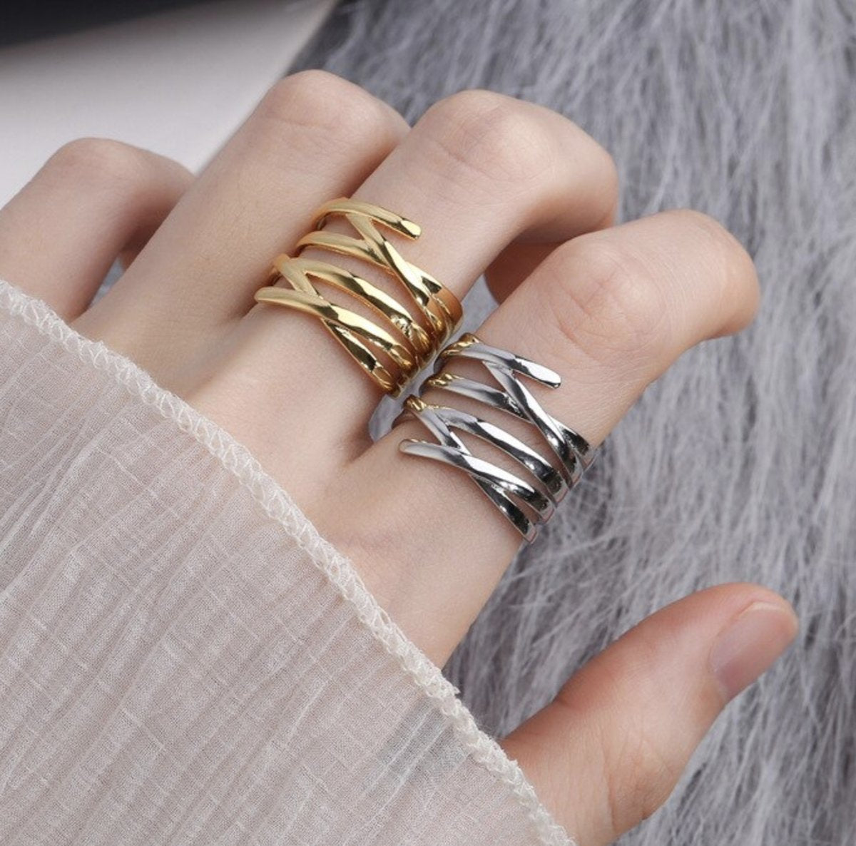 Grote stoere ring goud