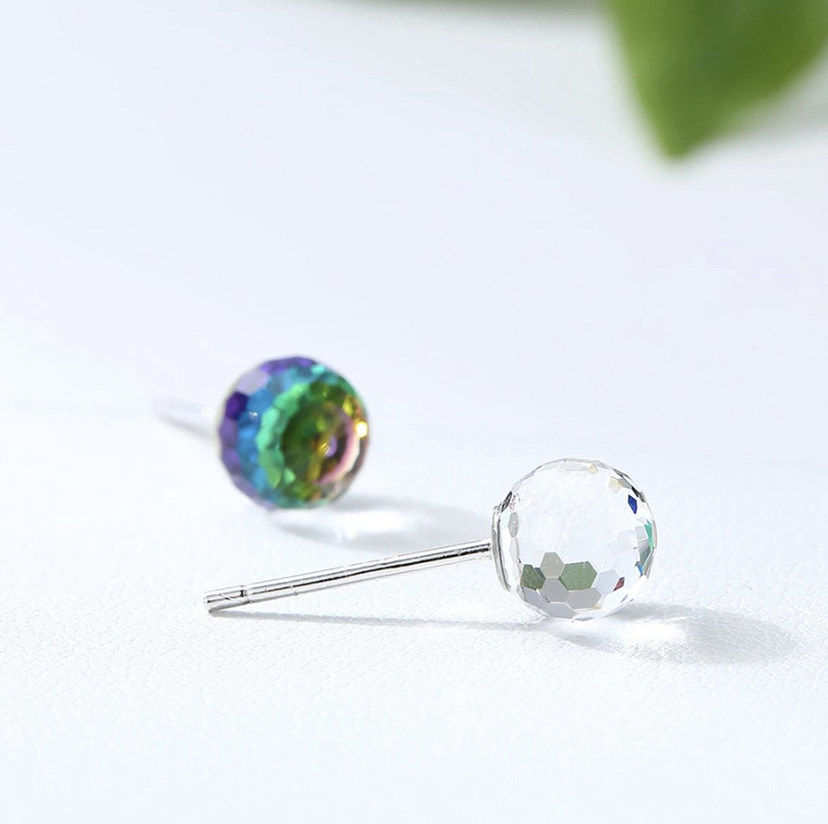 disco oorstekers, zilver