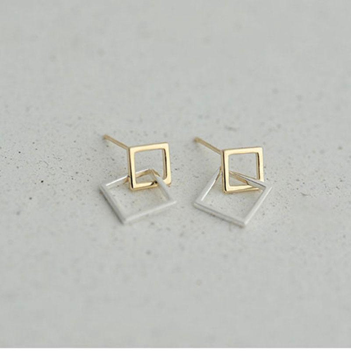 oorhangers, zilver goud