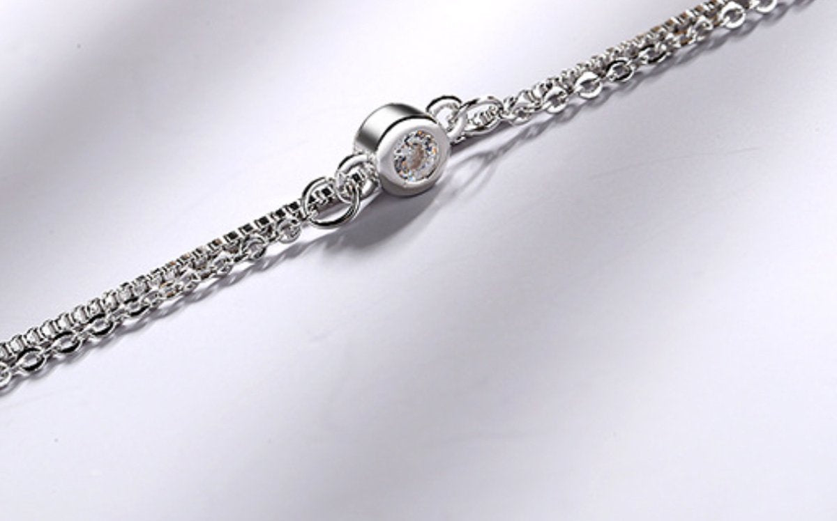 Zilveren armband met zirkonia