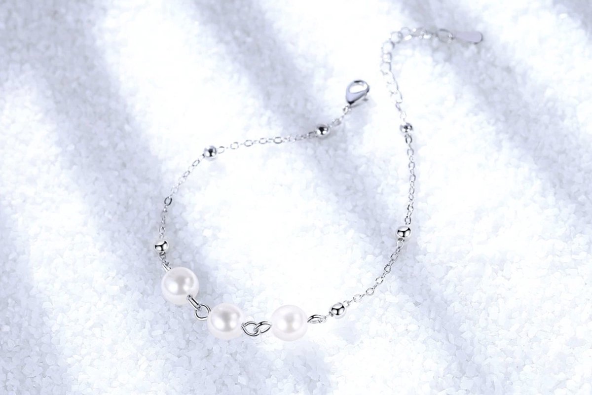 zilveren armband met parels