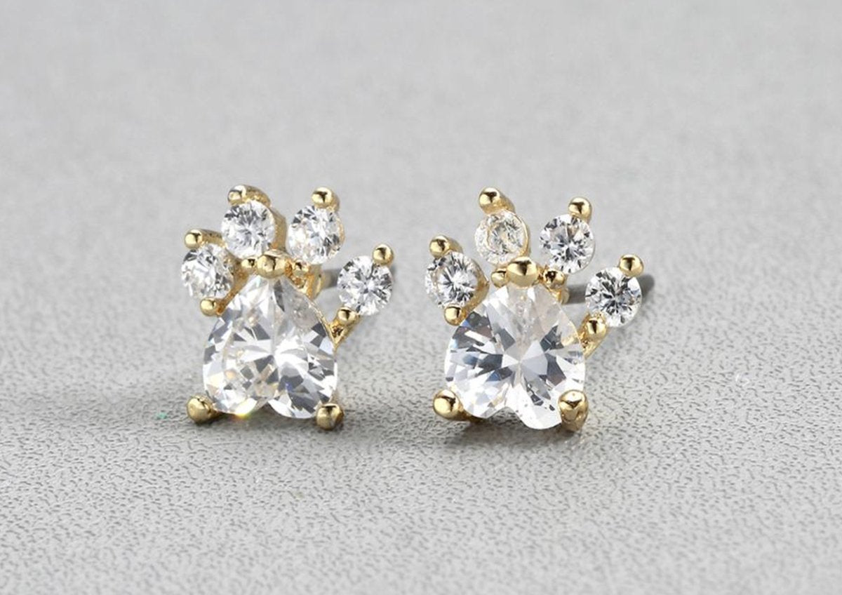 oorbellen hondenpoot goud