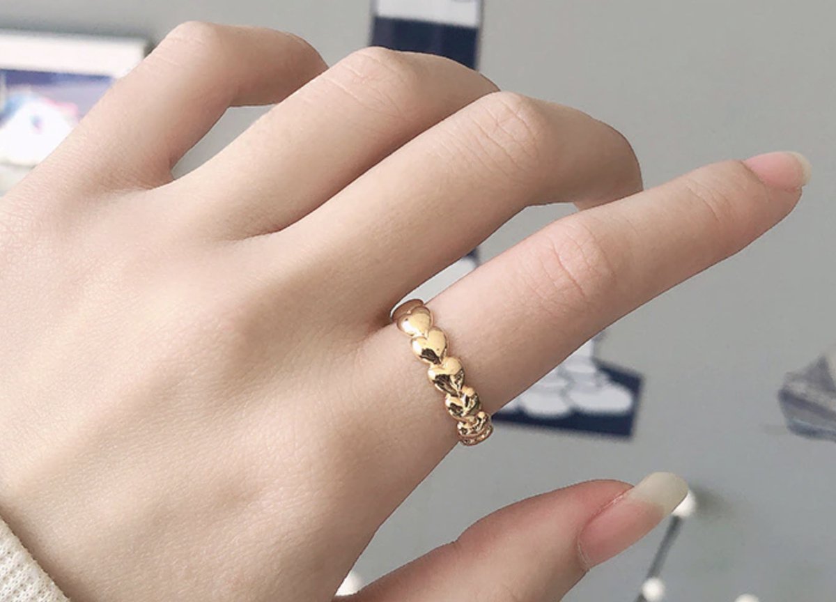 hartjes ring, goud