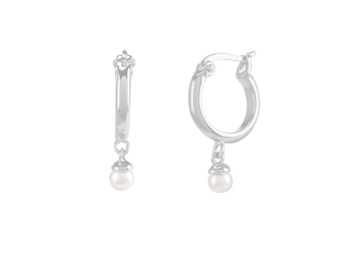 oorbellen met parel, zilver
