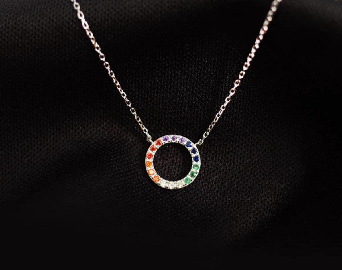 regenboog ketting met rondje