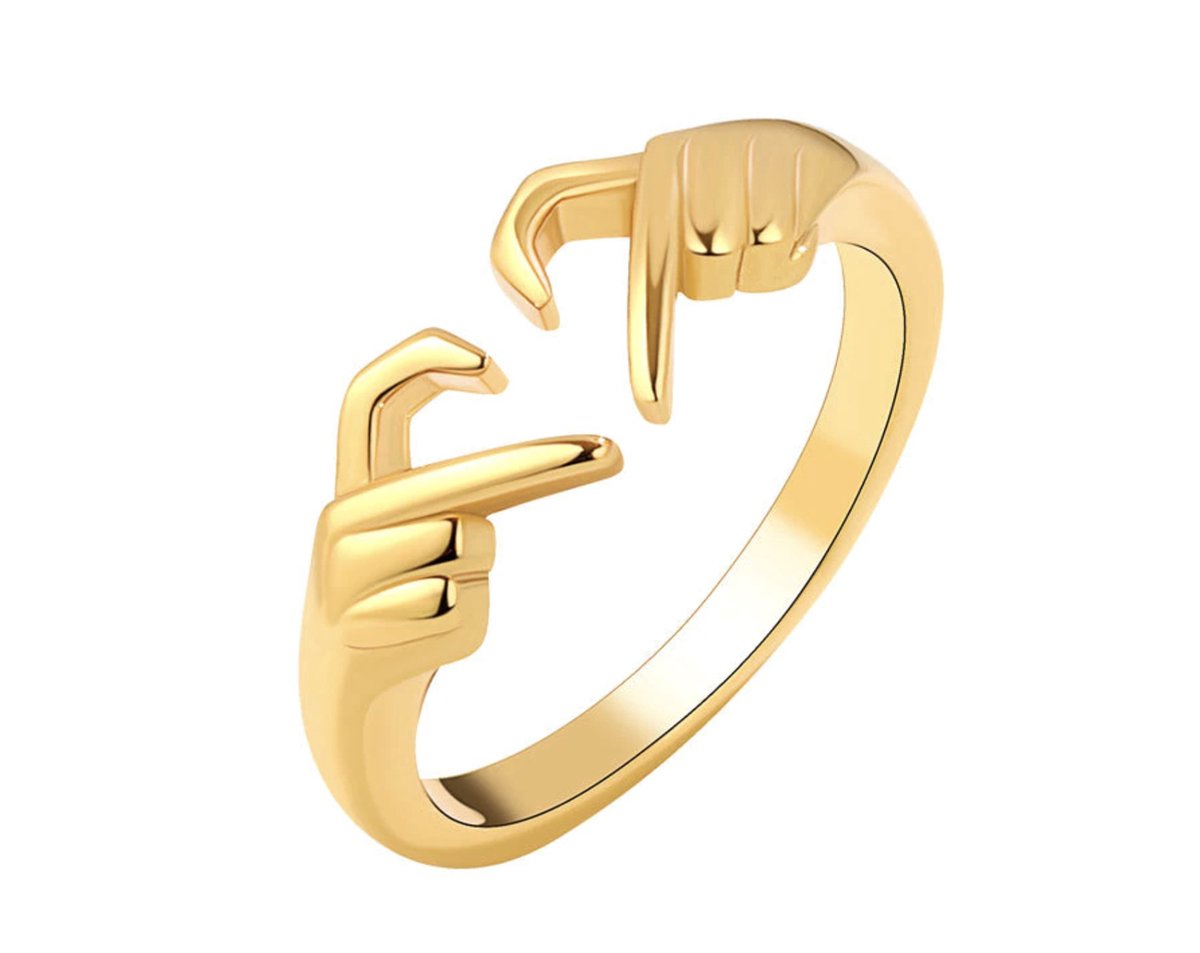Open dames ring goud