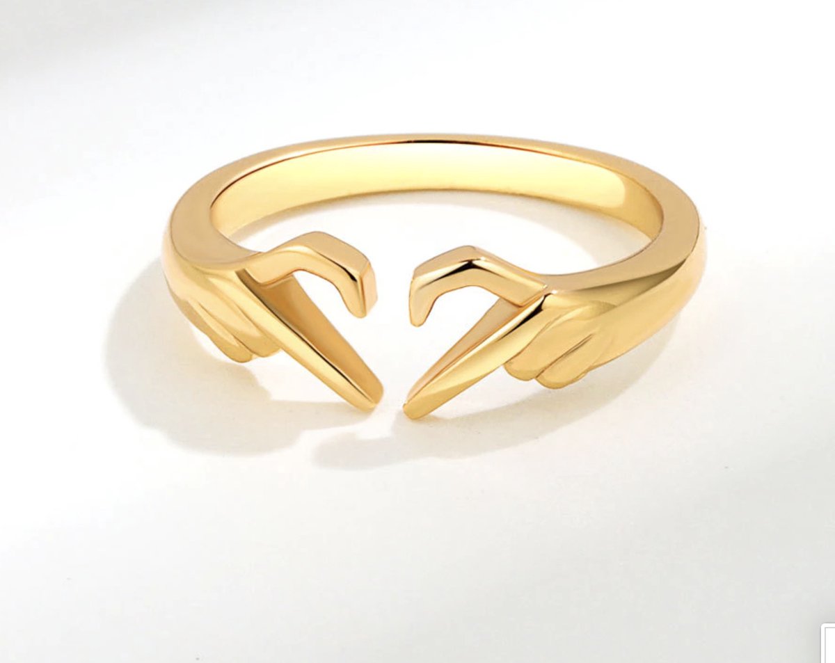 Open dames ring goud