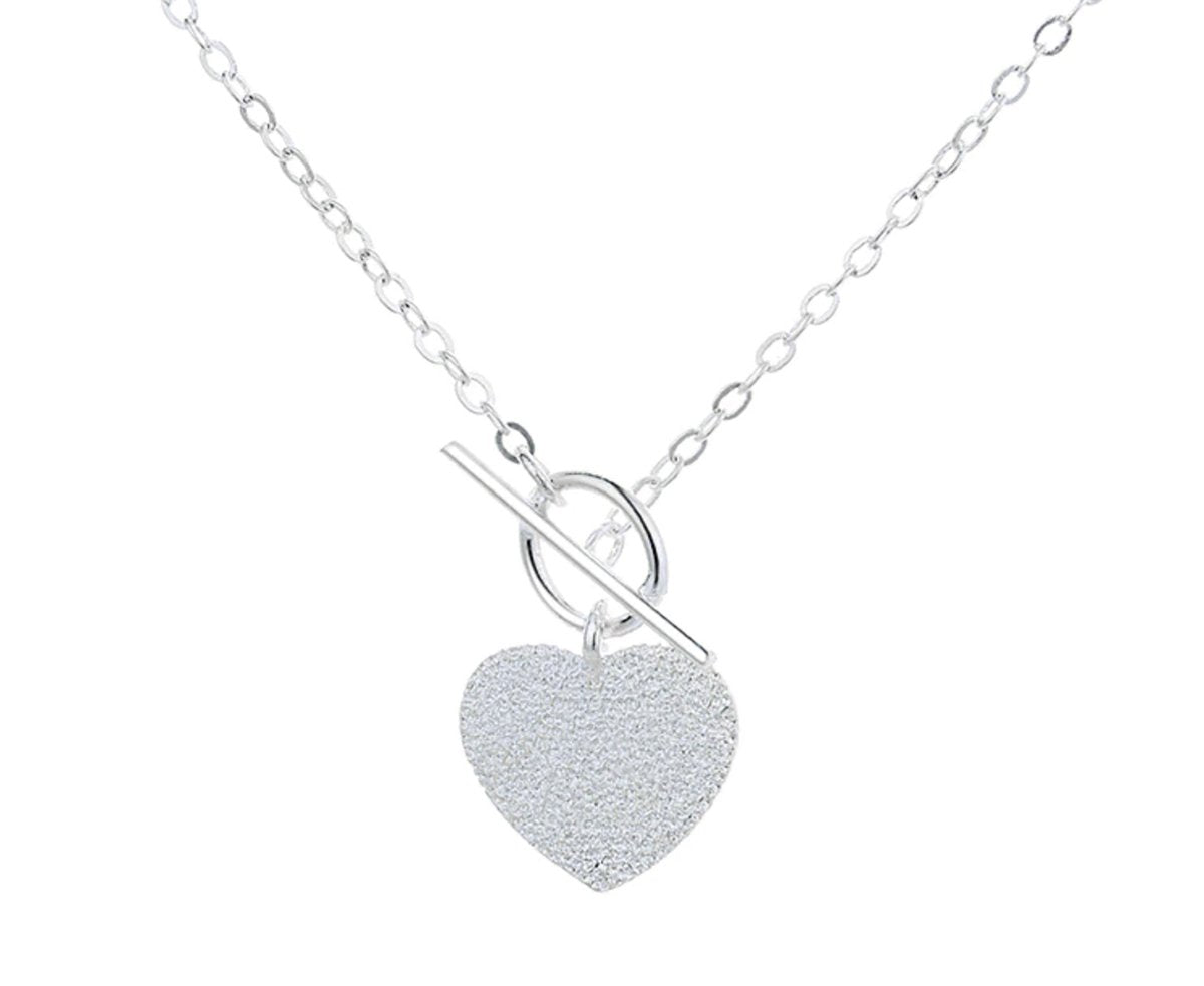 Heart necklace - zilveren dames ketting met hart hanger - Liefs Jade