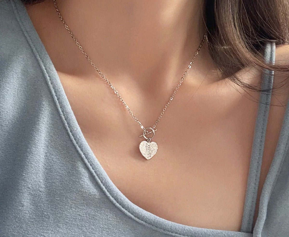 Heart necklace - zilveren dames ketting met hart hanger - Liefs Jade