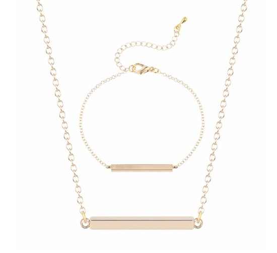 sieraden set bar, goud