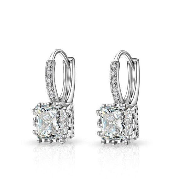 oorbellen met vierkante hanger