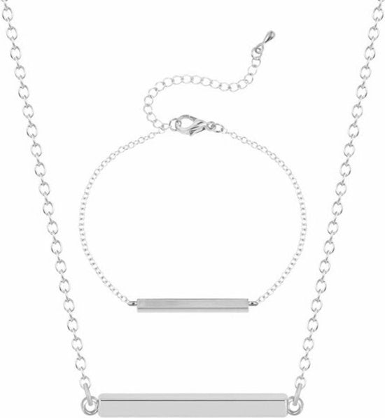 sieraden set bar, zilver