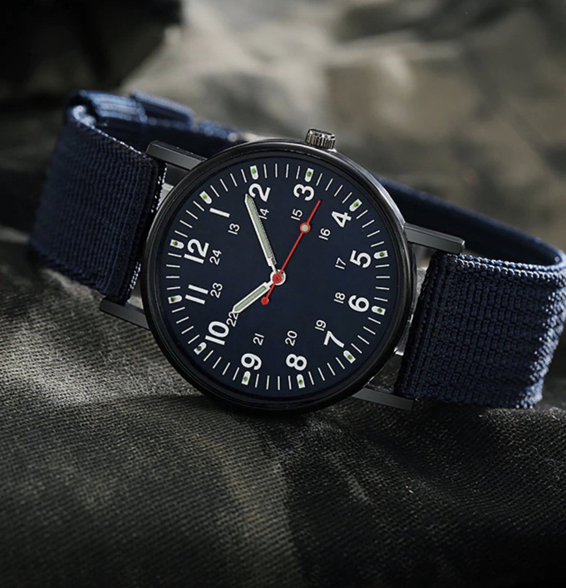 stoer heren horloge donkerblauw