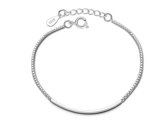 Armband dames zilver met bar