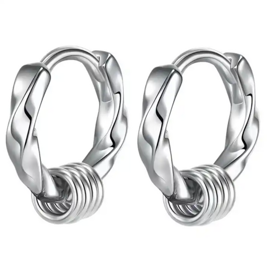 Silver earrings - zilverkleruige unisex oorringen - Liefs Jade