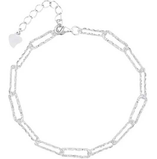 Schakel armband - zilverkleurig - Liefs Jade