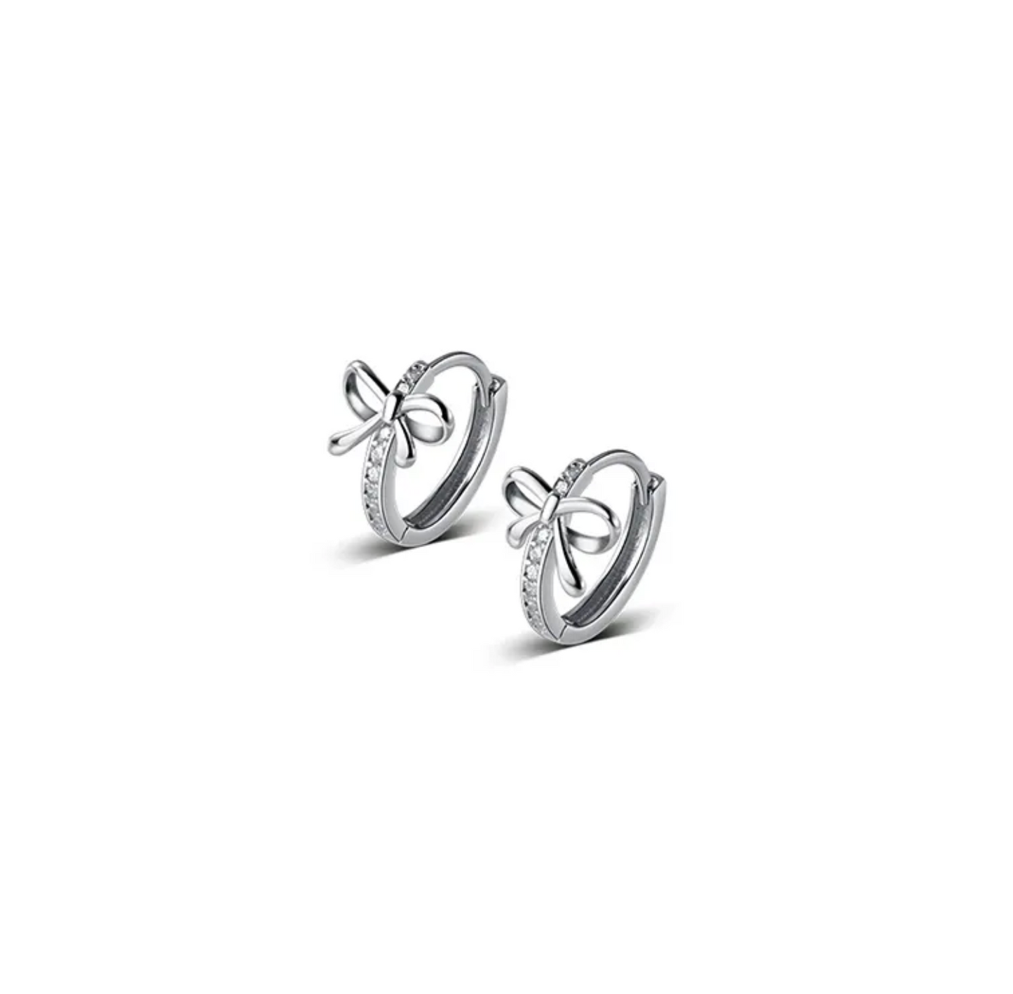 Bow earrings - zilverkleurige dames oorringen - Liefs Jade