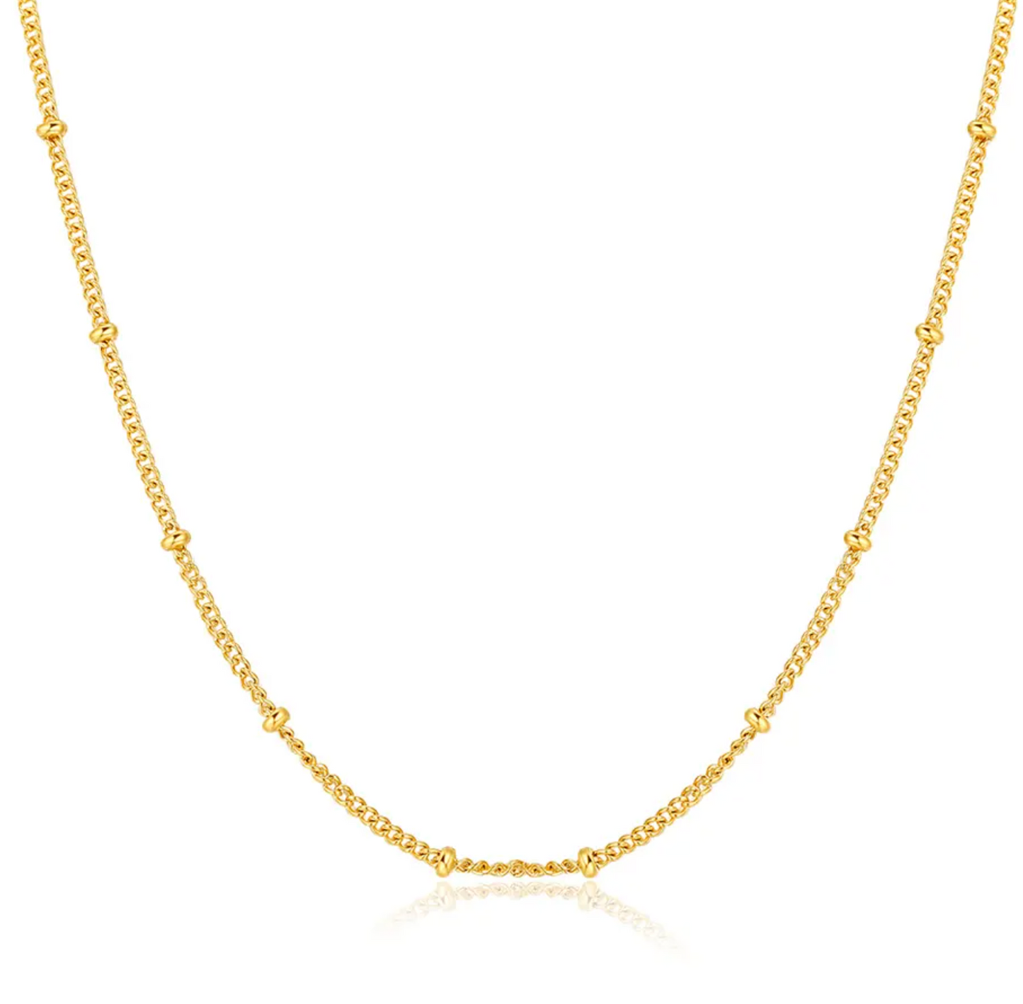 Bolletjes ketting - goudkleurige dames ketting - Liefs Jade