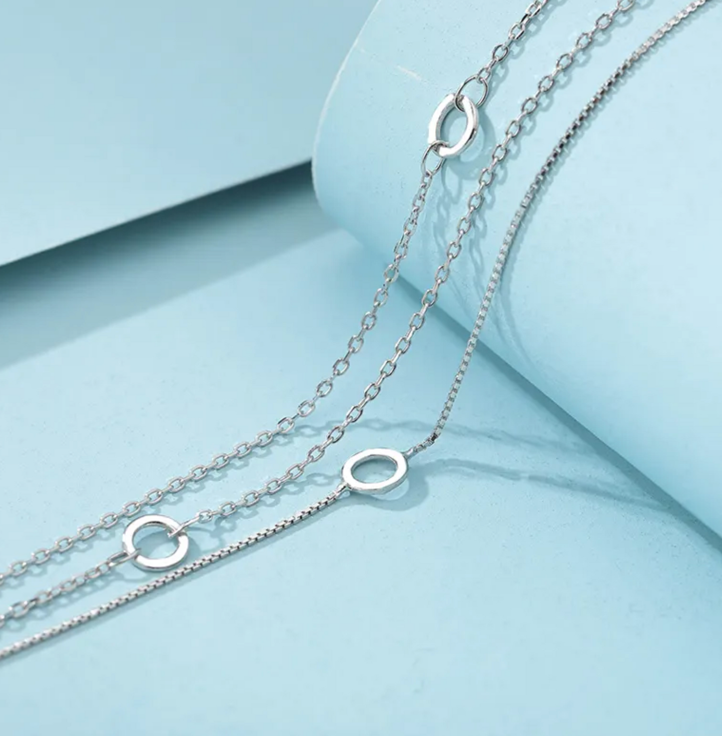 Dubbele armband - zilverkleurig - Liefs Jade