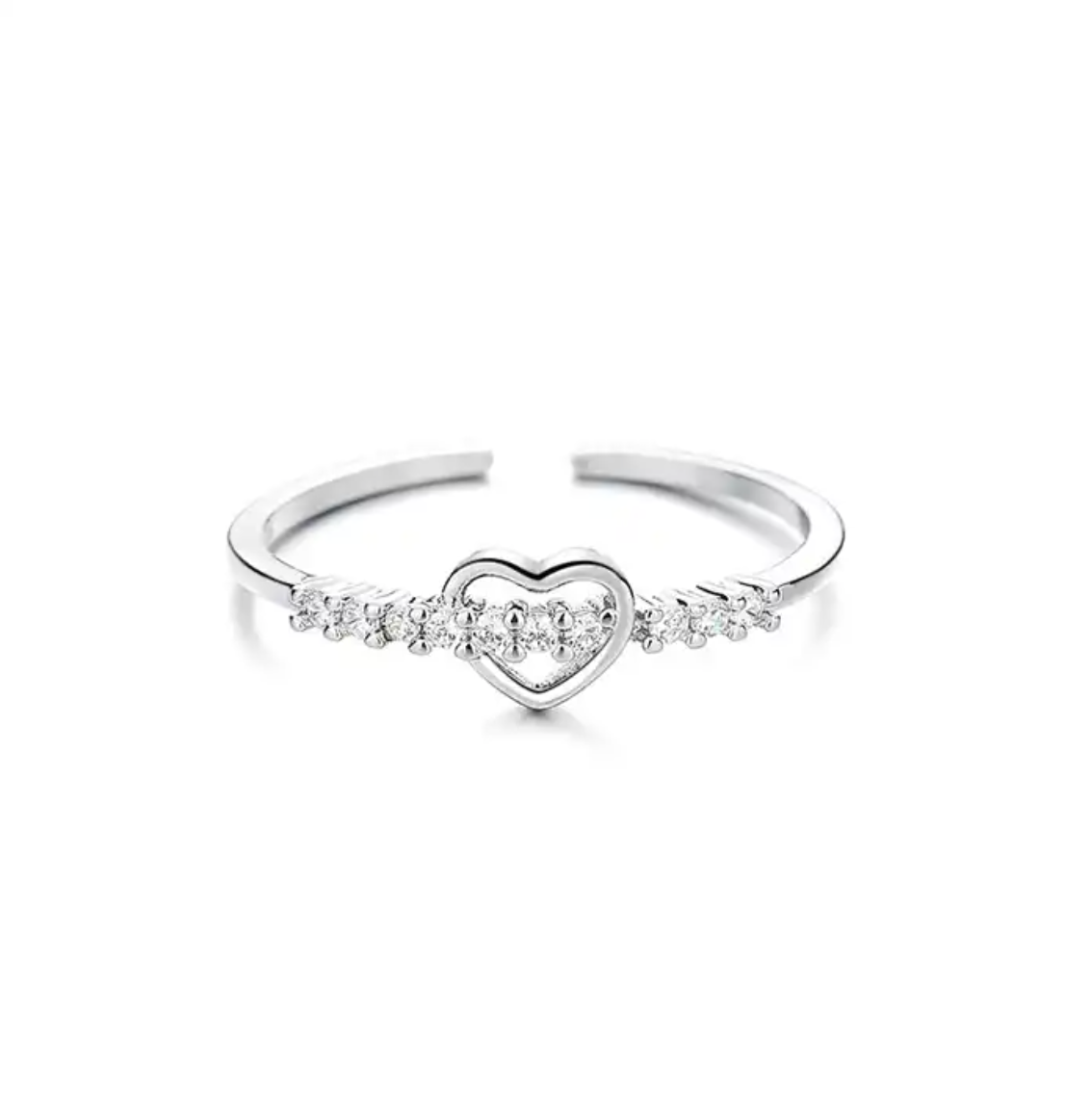 Hartjes ring - verstelbare dames ring - Liefs Jade
