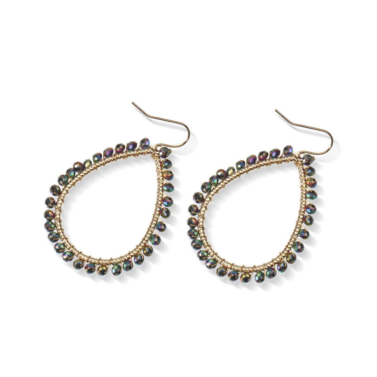 statement oorbellen, paars blauw